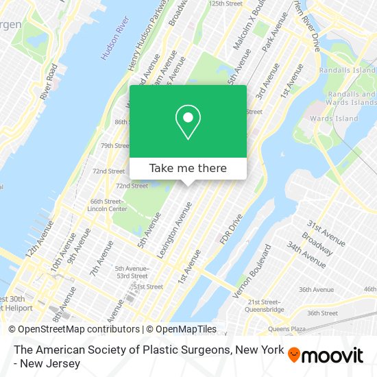 The American Society of Plastic Surgeons map