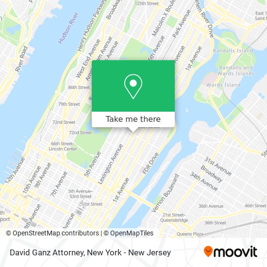 Mapa de David Ganz Attorney