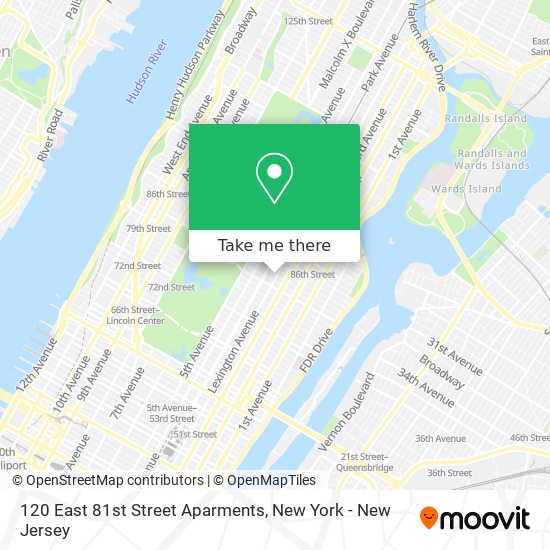 Mapa de 120 East 81st Street Aparments