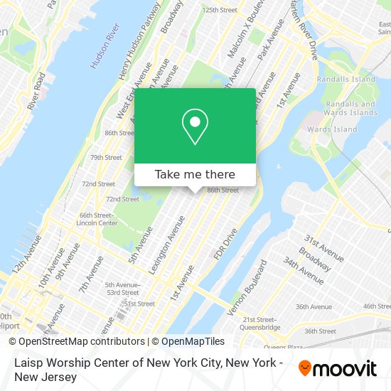 Laisp Worship Center of New York City map