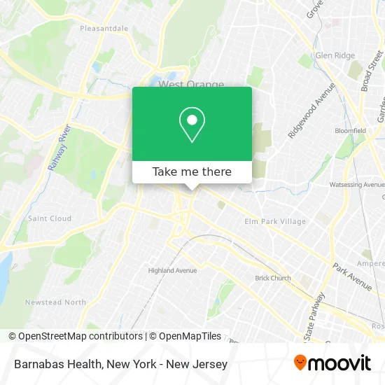 Barnabas Health map
