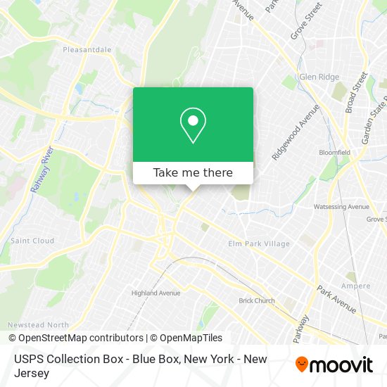 USPS Collection Box - Blue Box map