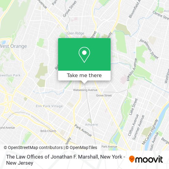 Mapa de The Law Offices of Jonathan F. Marshall