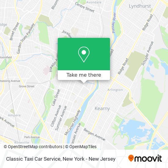 Classic Taxi Car Service map