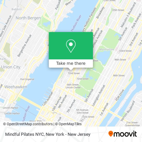 Mindful Pilates NYC map