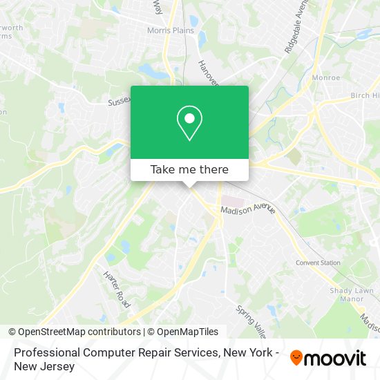Professional Computer Repair Services map