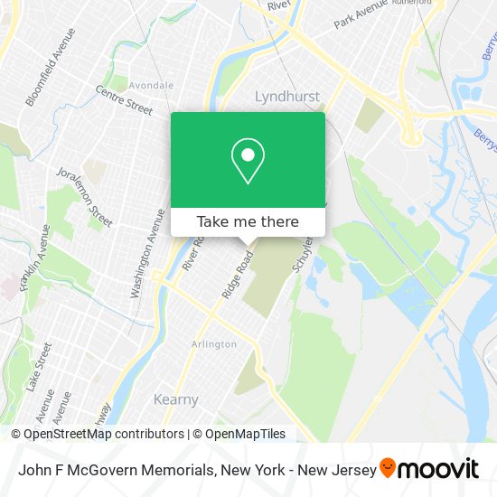 John F McGovern Memorials map