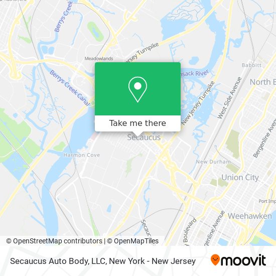 Mapa de Secaucus Auto Body, LLC