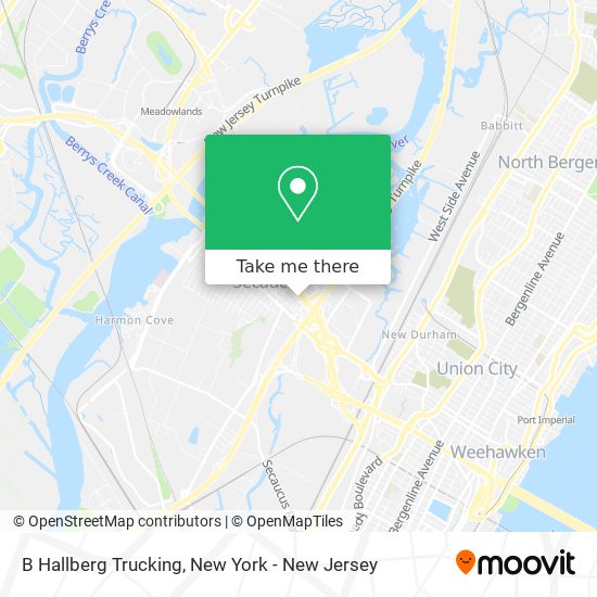 B Hallberg Trucking map