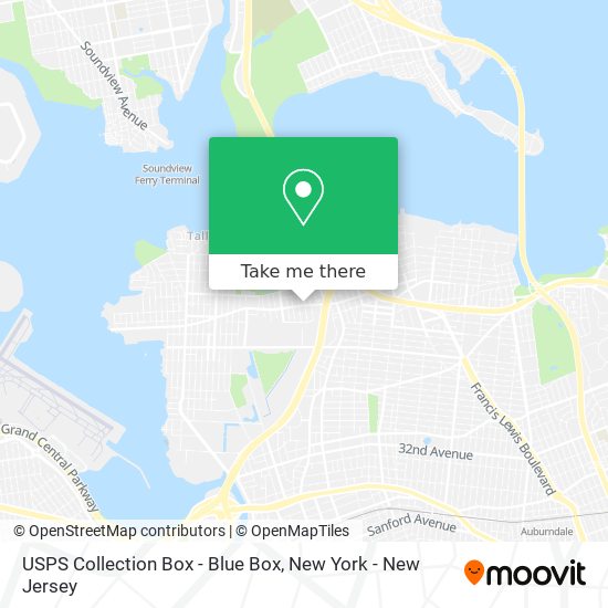 USPS Collection Box - Blue Box map