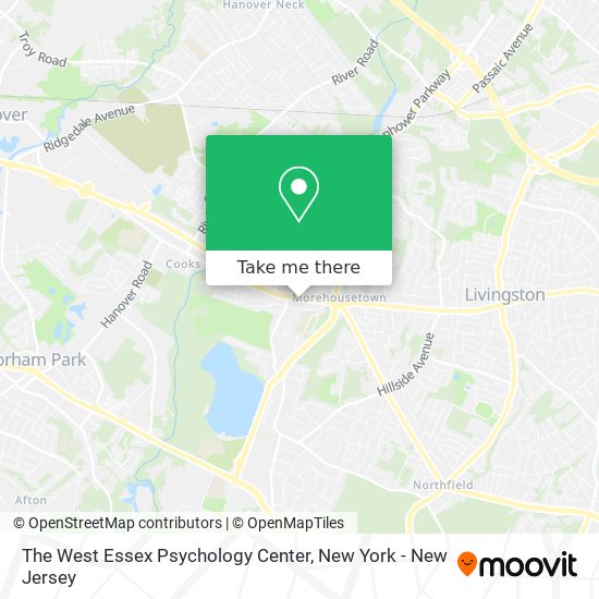 The West Essex Psychology Center map