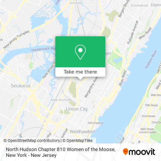 North Hudson Chapter 810 Women of the Moose map