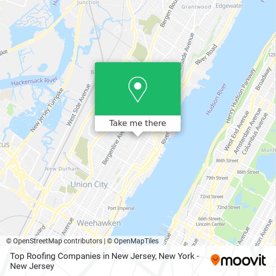 Top Roofing Companies in New Jersey map