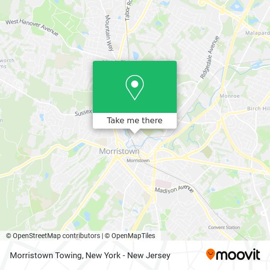 Mapa de Morristown Towing