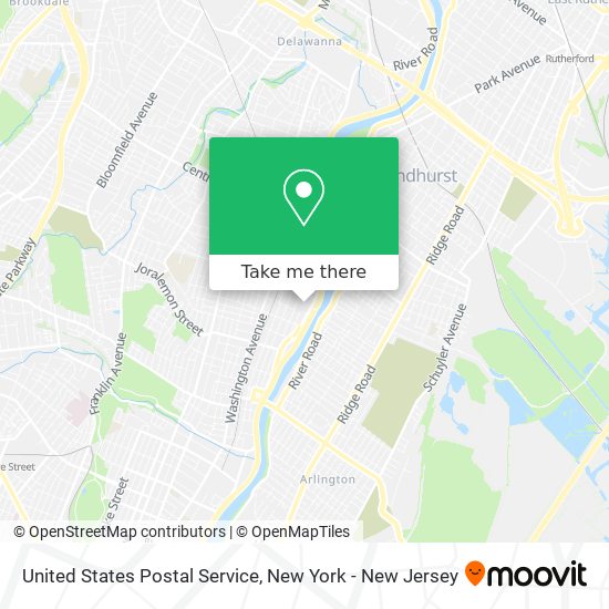 United States Postal Service map