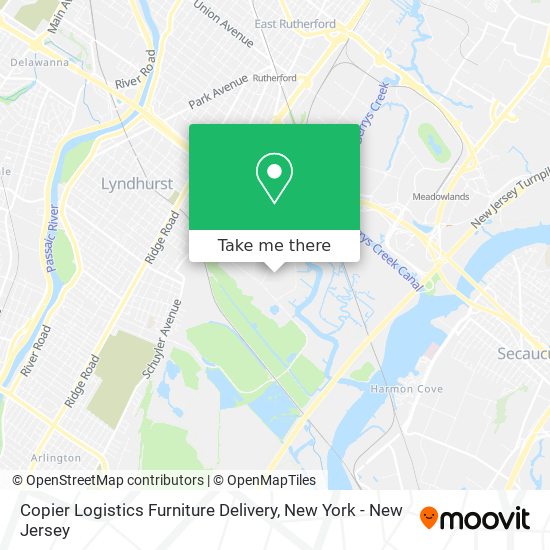 Copier Logistics Furniture Delivery map