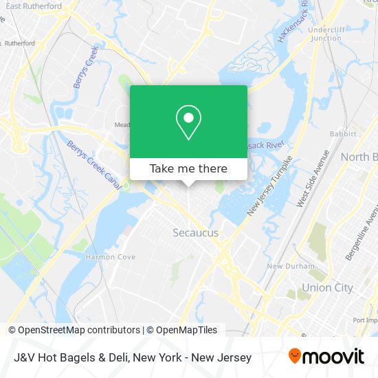Mapa de J&V Hot Bagels & Deli