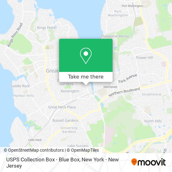 USPS Collection Box - Blue Box map