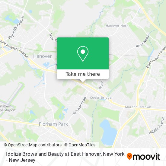 Mapa de Idolize Brows and Beauty at East Hanover