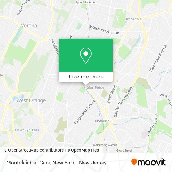 Montclair Car Care map