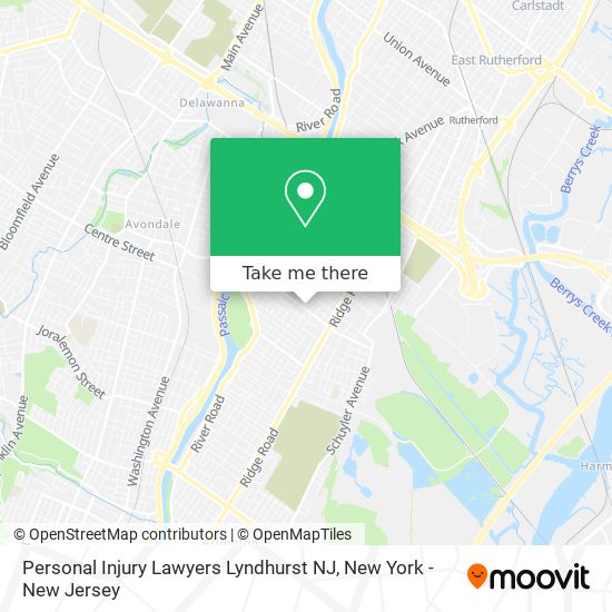 Personal Injury Lawyers Lyndhurst NJ map