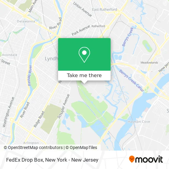 FedEx Drop Box map