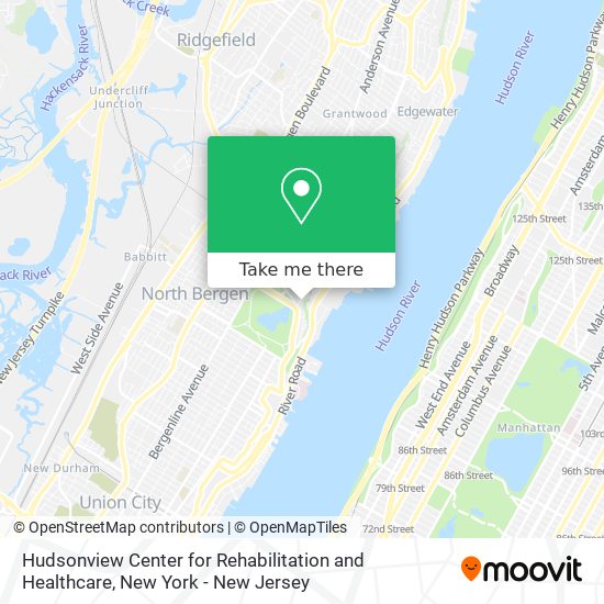 Hudsonview Center for Rehabilitation and Healthcare map