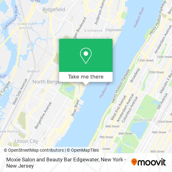 Mapa de Moxie Salon and Beauty Bar Edgewater
