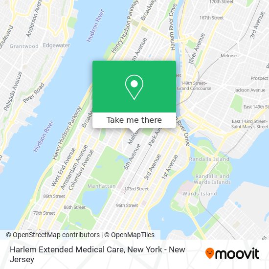 Harlem Extended Medical Care map