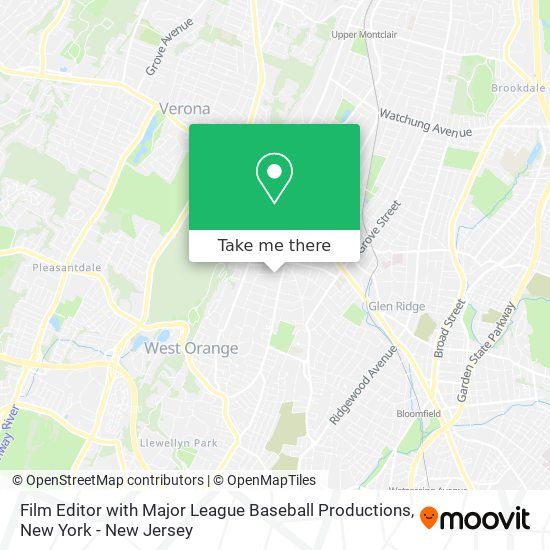 Film Editor with Major League Baseball Productions map