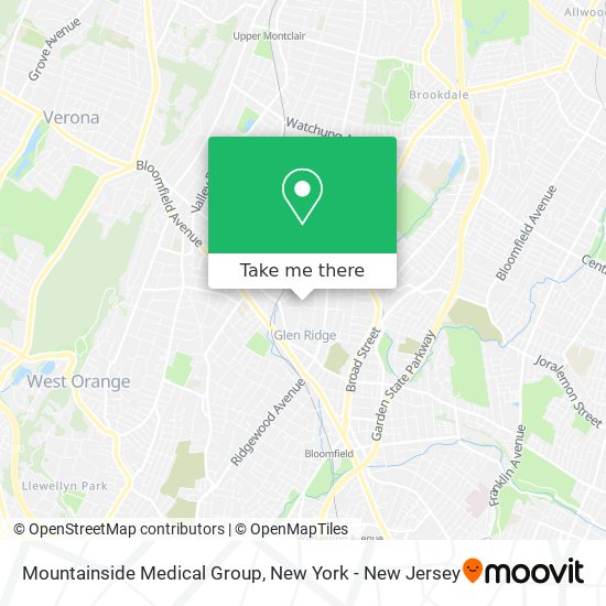 Mountainside Medical Group map