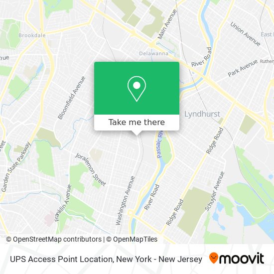 UPS Access Point Location map