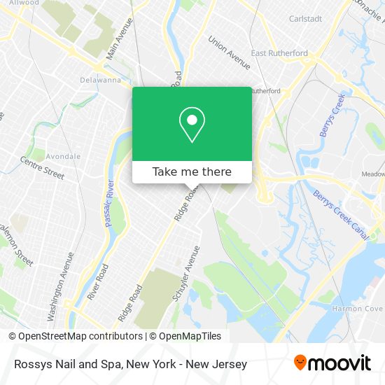 Rossys Nail and Spa map