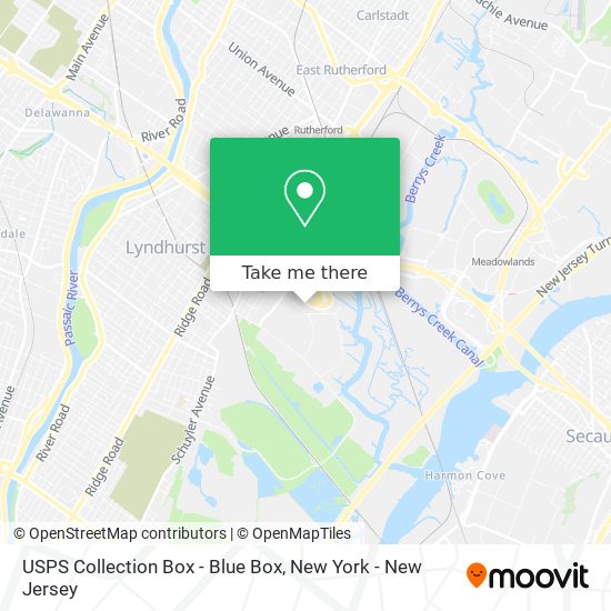 Mapa de USPS Collection Box - Blue Box