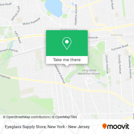 Mapa de Eyeglass Supply Store