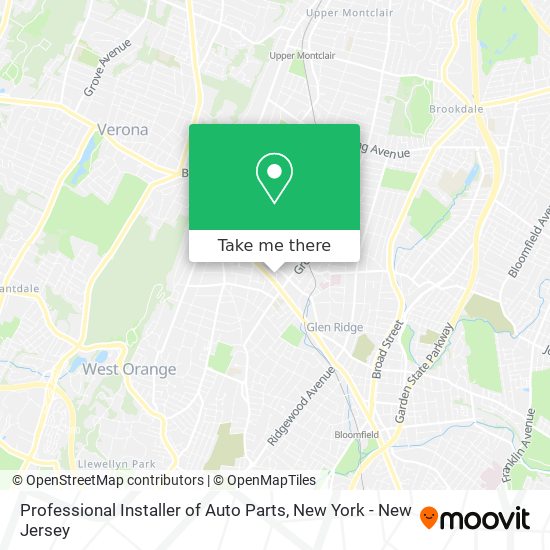 Professional Installer of Auto Parts map