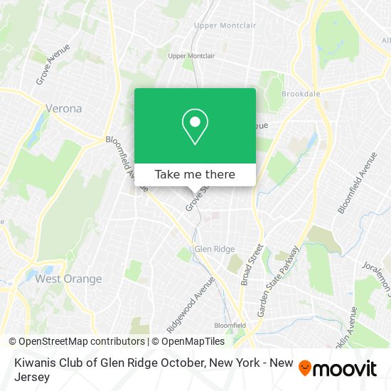 Mapa de Kiwanis Club of Glen Ridge October