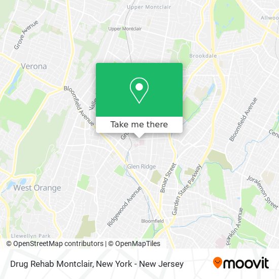 Drug Rehab Montclair map