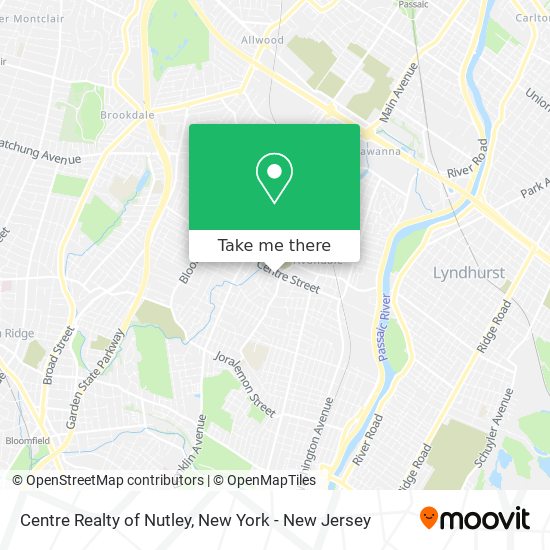 Centre Realty of Nutley map