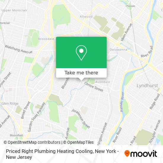 Priced Right Plumbing Heating Cooling map