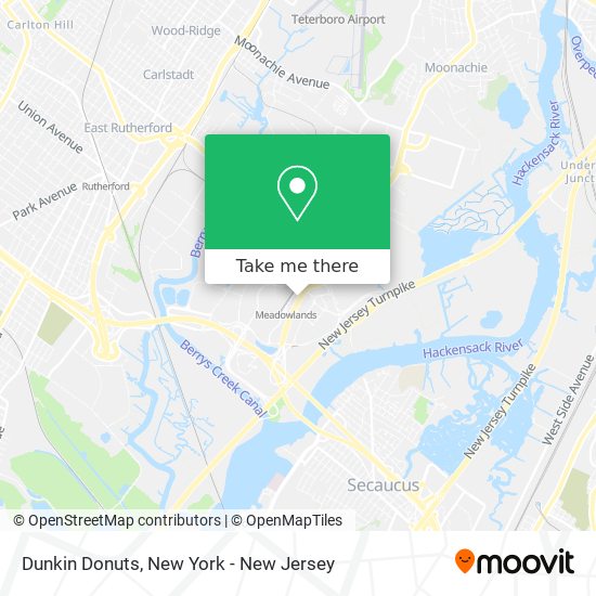 Dunkin Donuts map