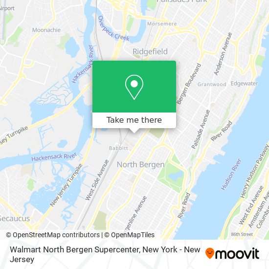 Mapa de Walmart North Bergen Supercenter