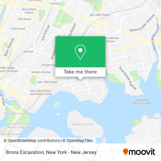 Bronx Excavation map