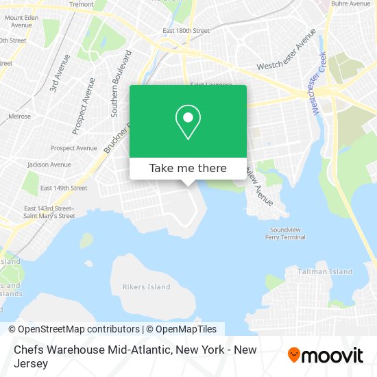 Mapa de Chefs Warehouse Mid-Atlantic