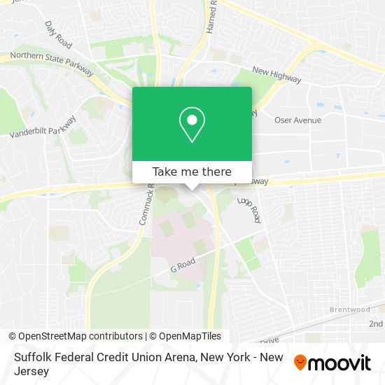 Mapa de Suffolk Federal Credit Union Arena