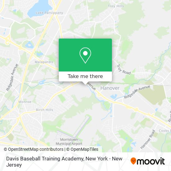 Mapa de Davis Baseball Training Academy