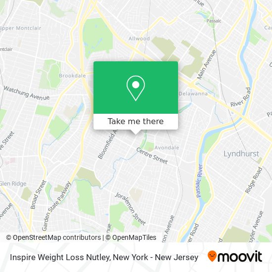 Mapa de Inspire Weight Loss Nutley