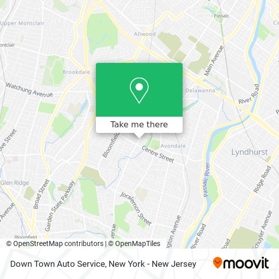 Down Town Auto Service map