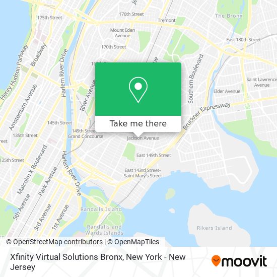 Mapa de Xfinity Virtual Solutions Bronx