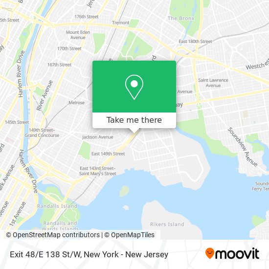 Exit 48/E 138 St/W map